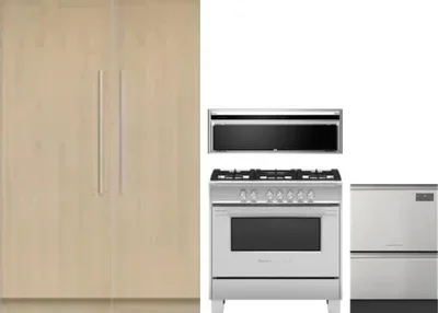 5 Piece Package Includes Refrigerator, Freezer, Range, Hood And Dishwasher